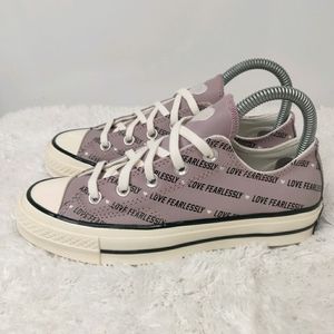 New Leather Love Fearlessly Converse sz 6